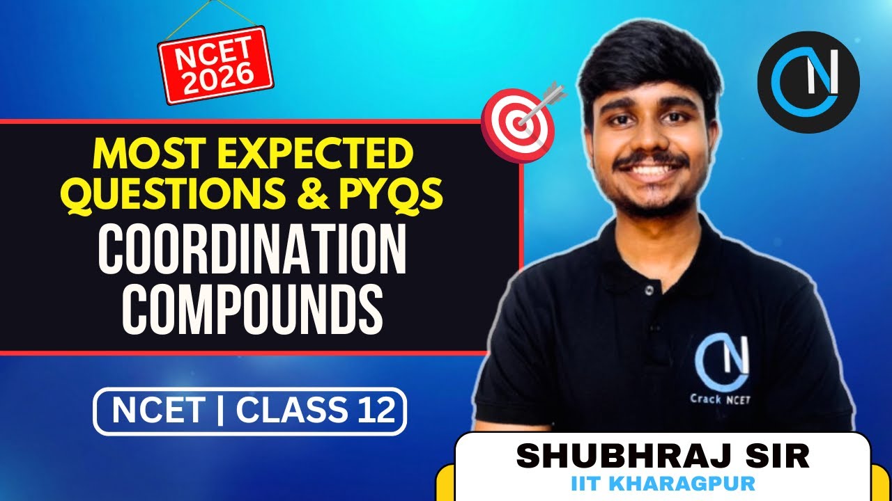 Coordination Compounds PYQ | 20+ Important Questions| NCET 2026 Chemistry: