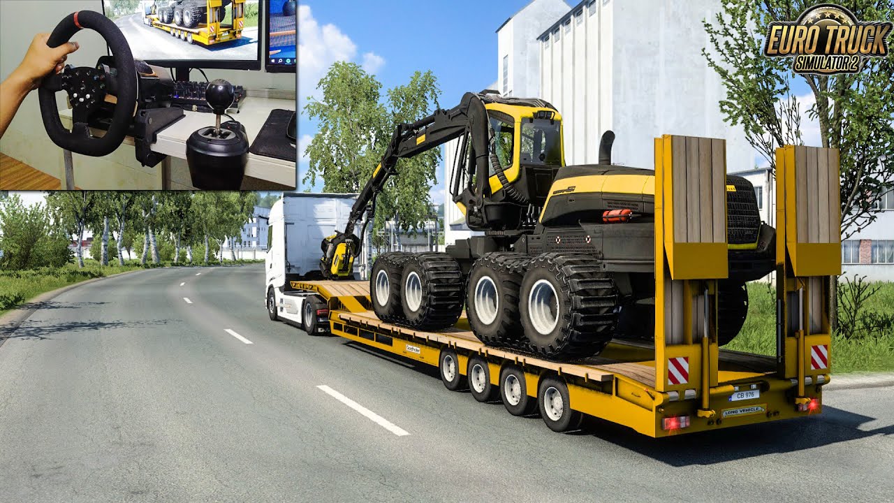 Transporting Ponsse Scorpion From Vilnius to Daugavpils | Euro Truck Simulator 2 Gameplay