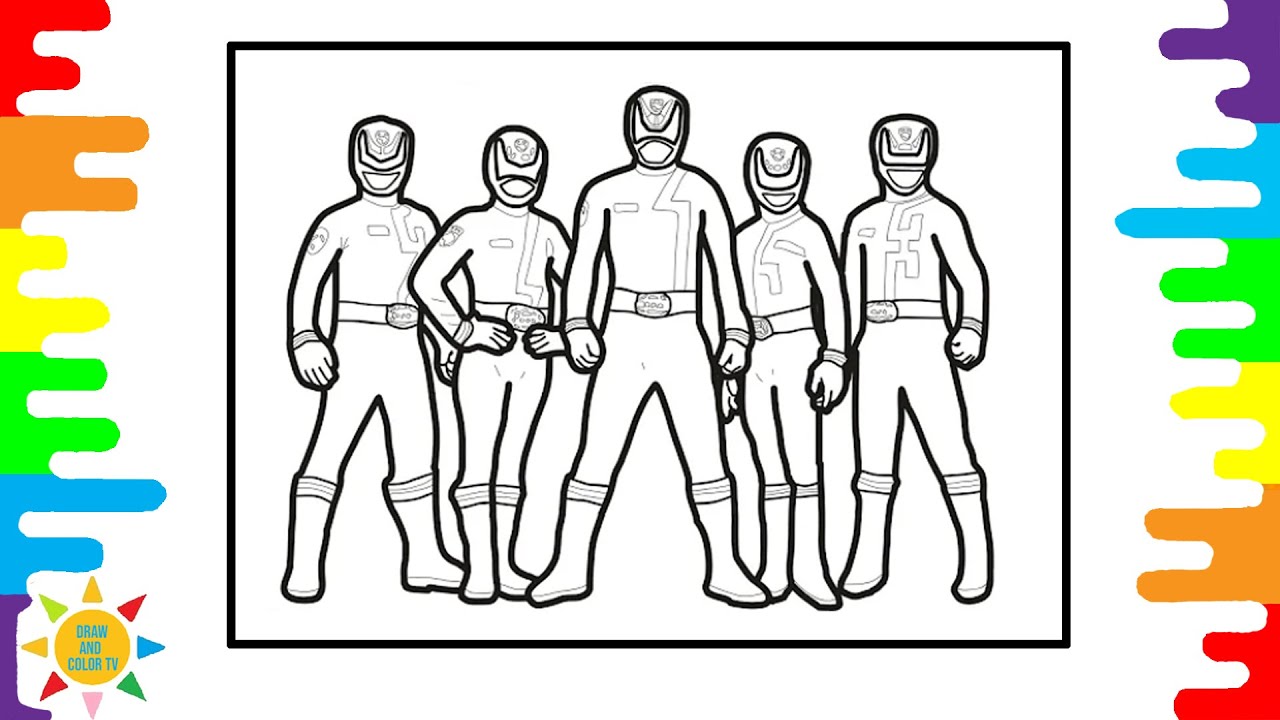 Раскраски Power Rangers S.P.D. | Раскраска маркерами Power Rangers | @drawandcolortv