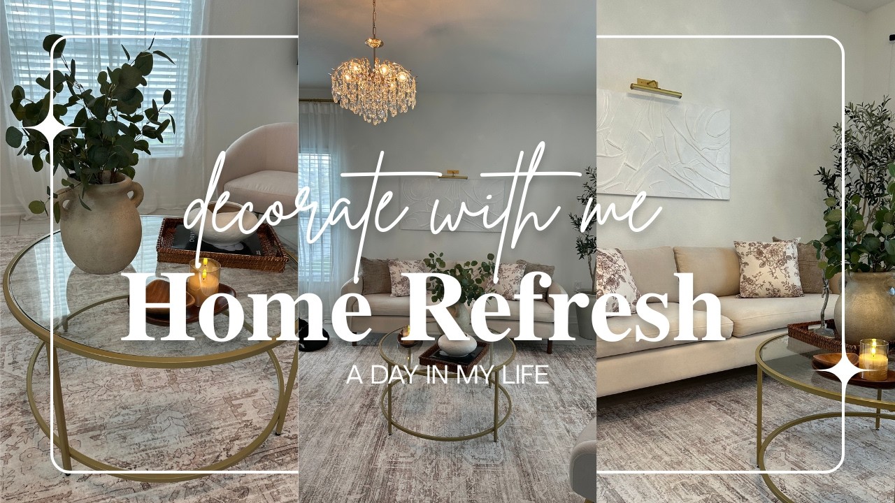 Decorating My Living Room for Winter to Spring | Home Decor & Cozy Styling Home Refresh Part 1
