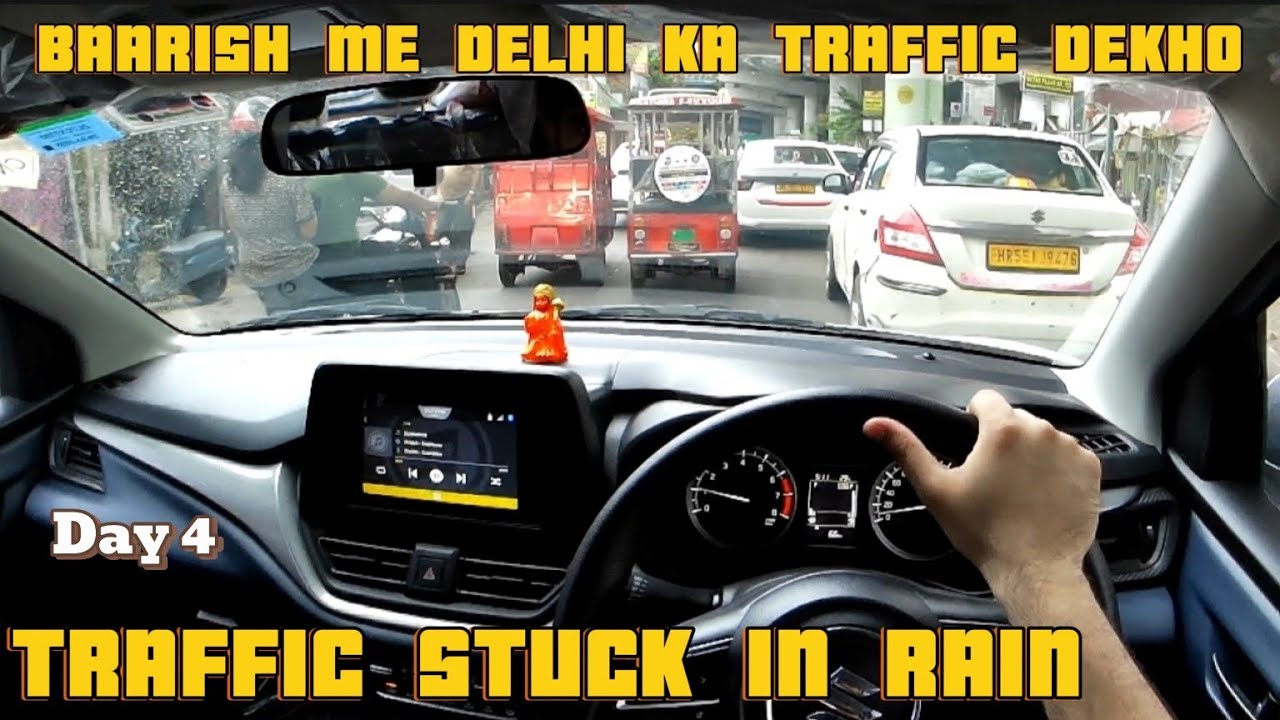 Can you drive in this ? 😵‍💫 | Delhi rain + Crazy traffic jam | Daily driving day 4 | Pov drive