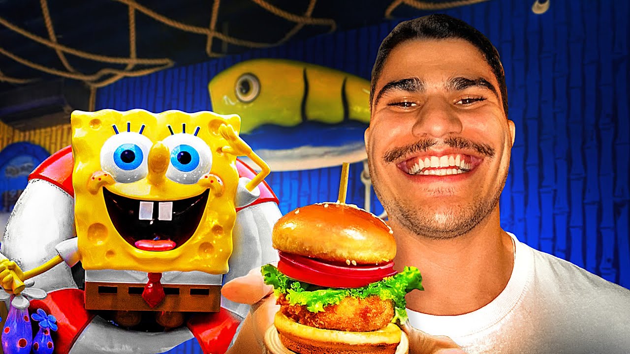 EU EXPERIMENTEI O VERDADEIRO HAMBURGUER DE SIRI DO BOB ESPONJA  |  Siri Cascudo