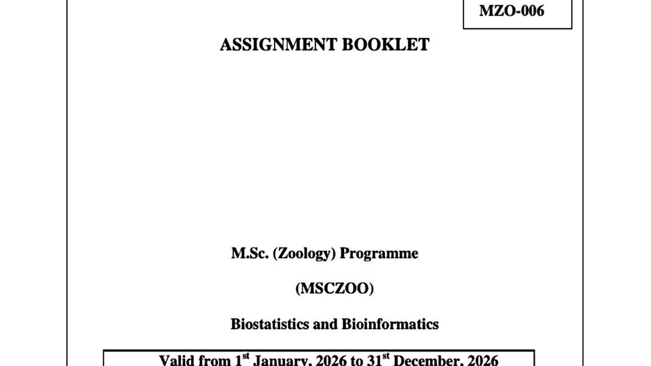 IGNOU ASSIGNMENT MZO-006