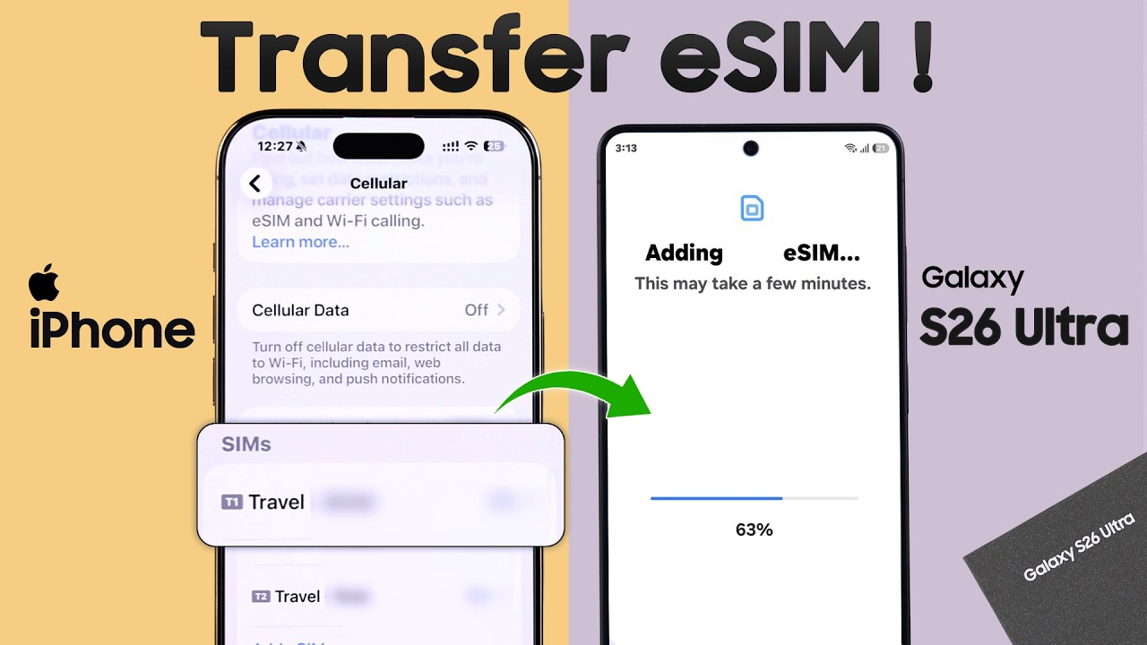Samsung S26 Ultra: How to Transfer eSIM from iPhone!