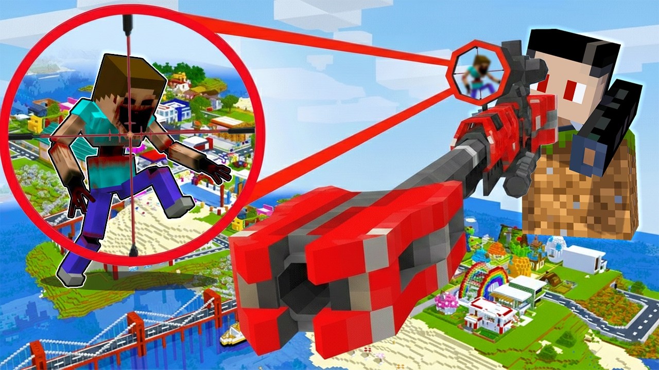 MONSTERS VS DEADLIEST SNIPER in Minecraft!