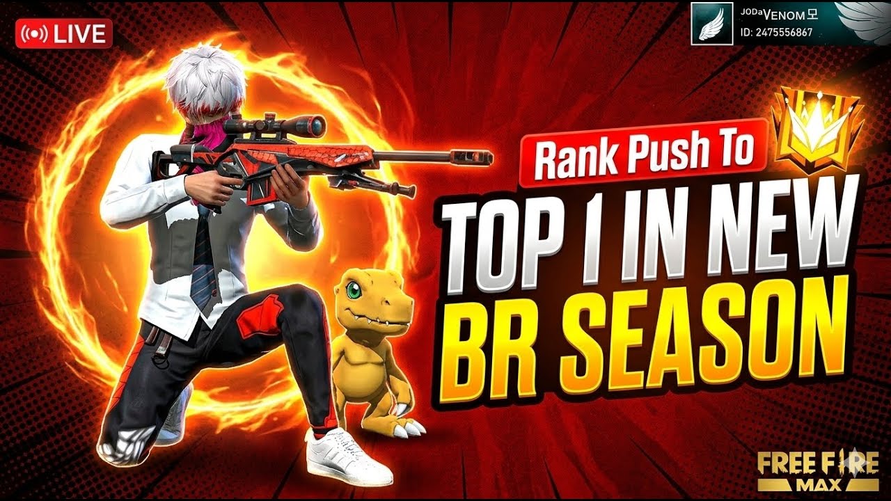 Free fire Max live Rank Push grand master BR season