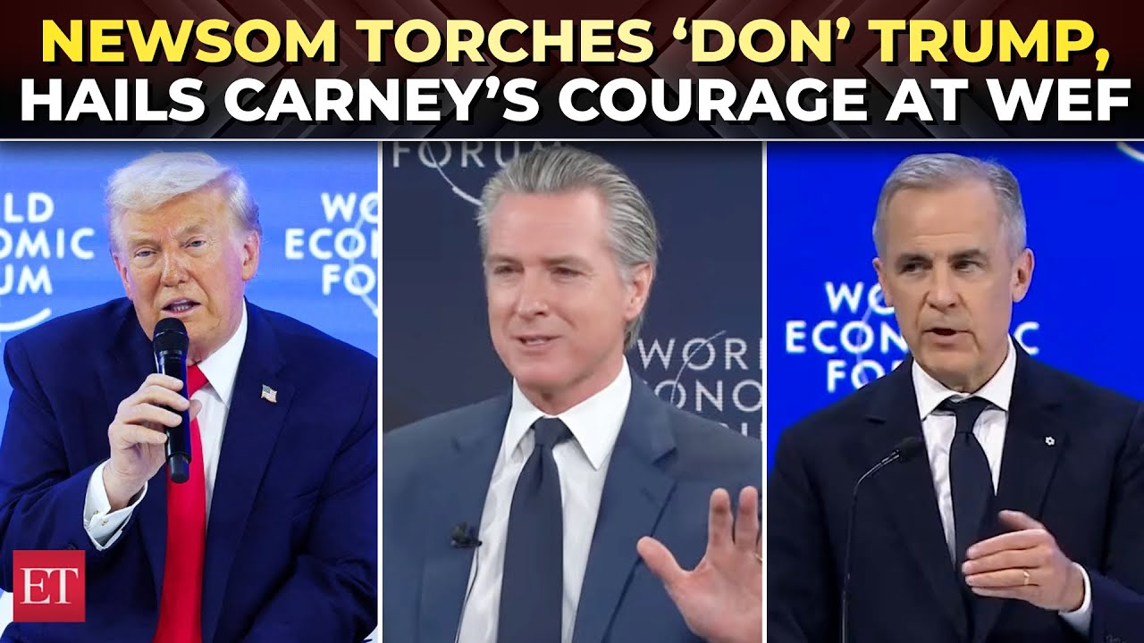‘Living rent-free in his head’: Newsom tears into ‘DON’ Trump at WEF; hails ‘how Carney stood up’