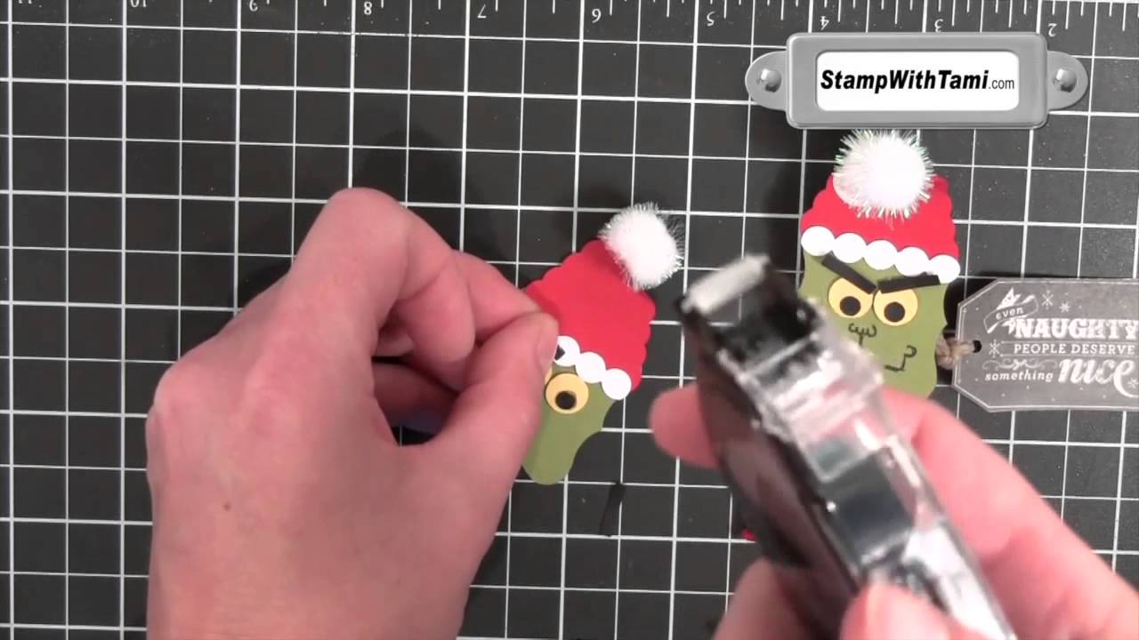 The Grinch & his dog Max Candy Bar Xmas Treats - Stampin' Up!