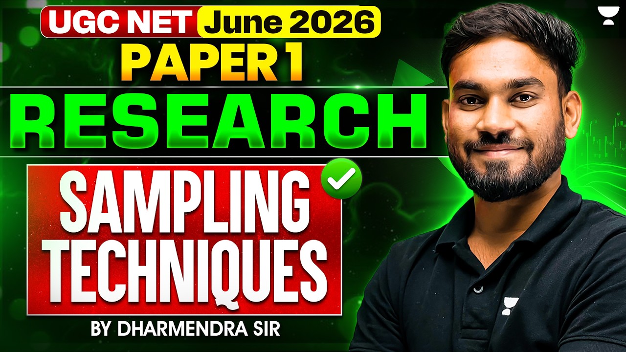 UGC NET Paper 1 June 2026 | Research Sampling Techniques Paper 1 | Dharmendra Sir
