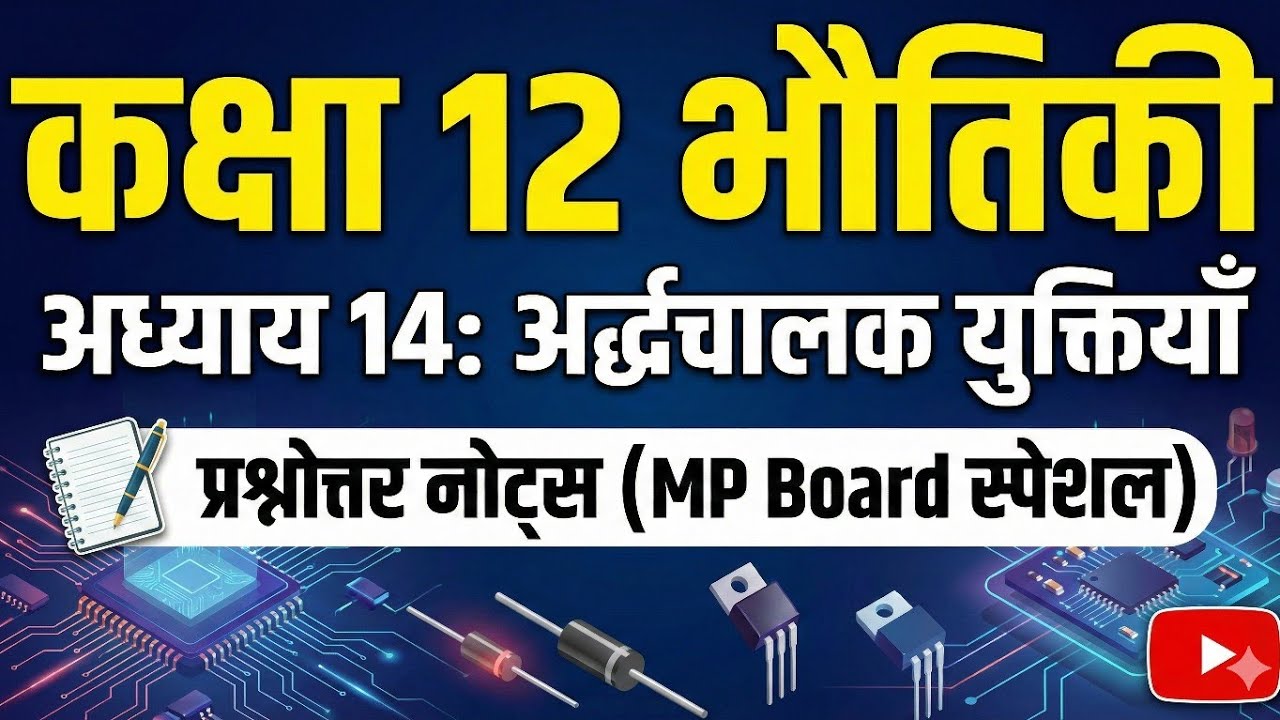 .Class 12 Physics Chapter 14 | अर्द्धचालक युक्तियाँ (Semiconductor | Imp Questions & Notes | MP