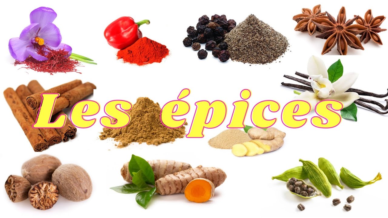 Apprendre les &eacute;pices en fran&ccedil;ais.