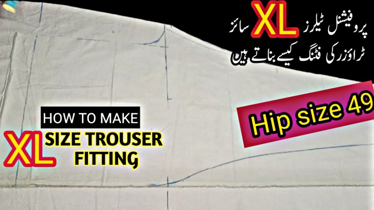 XL Size Ladies Fitting Trouser cutting and stitching with pro Tips  | Trouser Professional Cutting