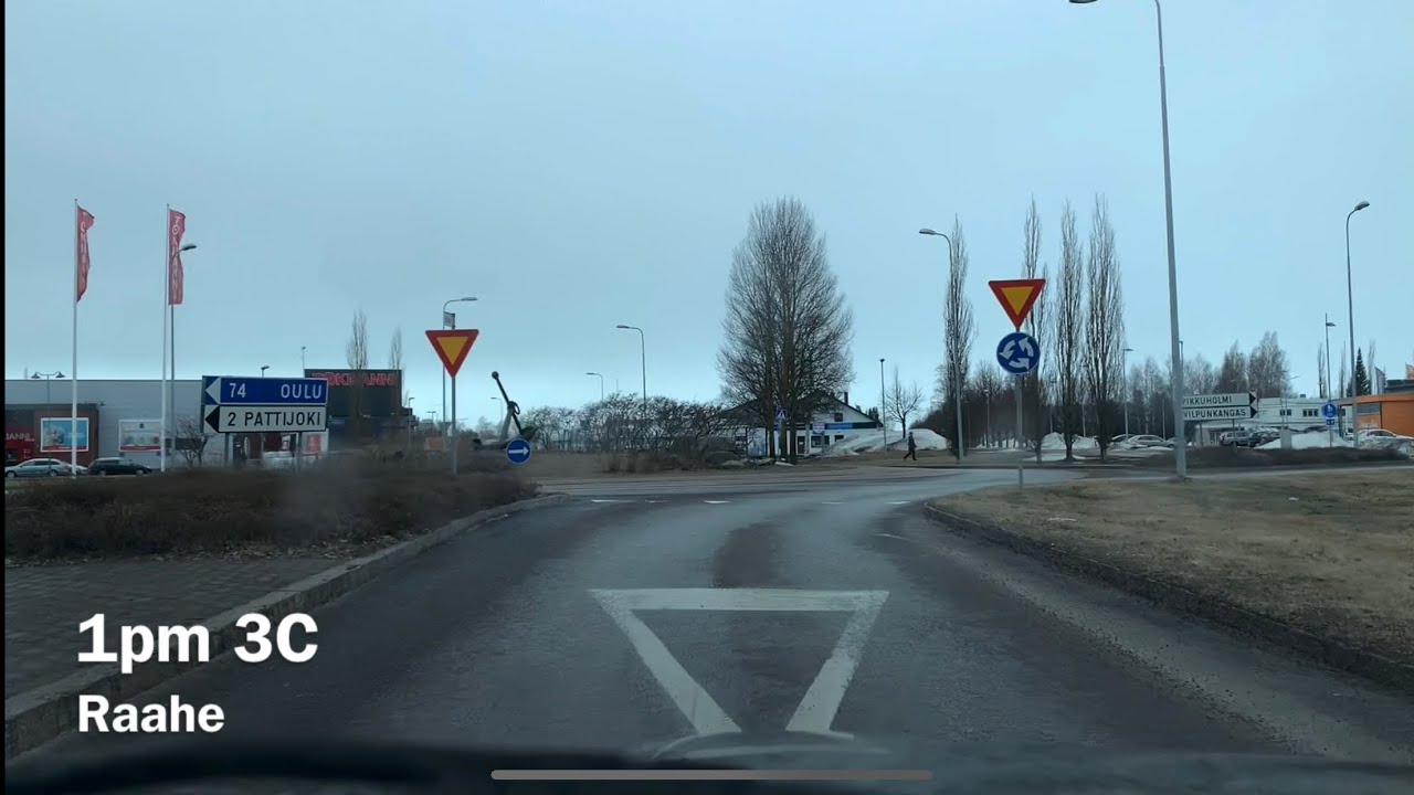 Car Vlog Driving on Rainy Day in Raahe | Today in Finland #63
