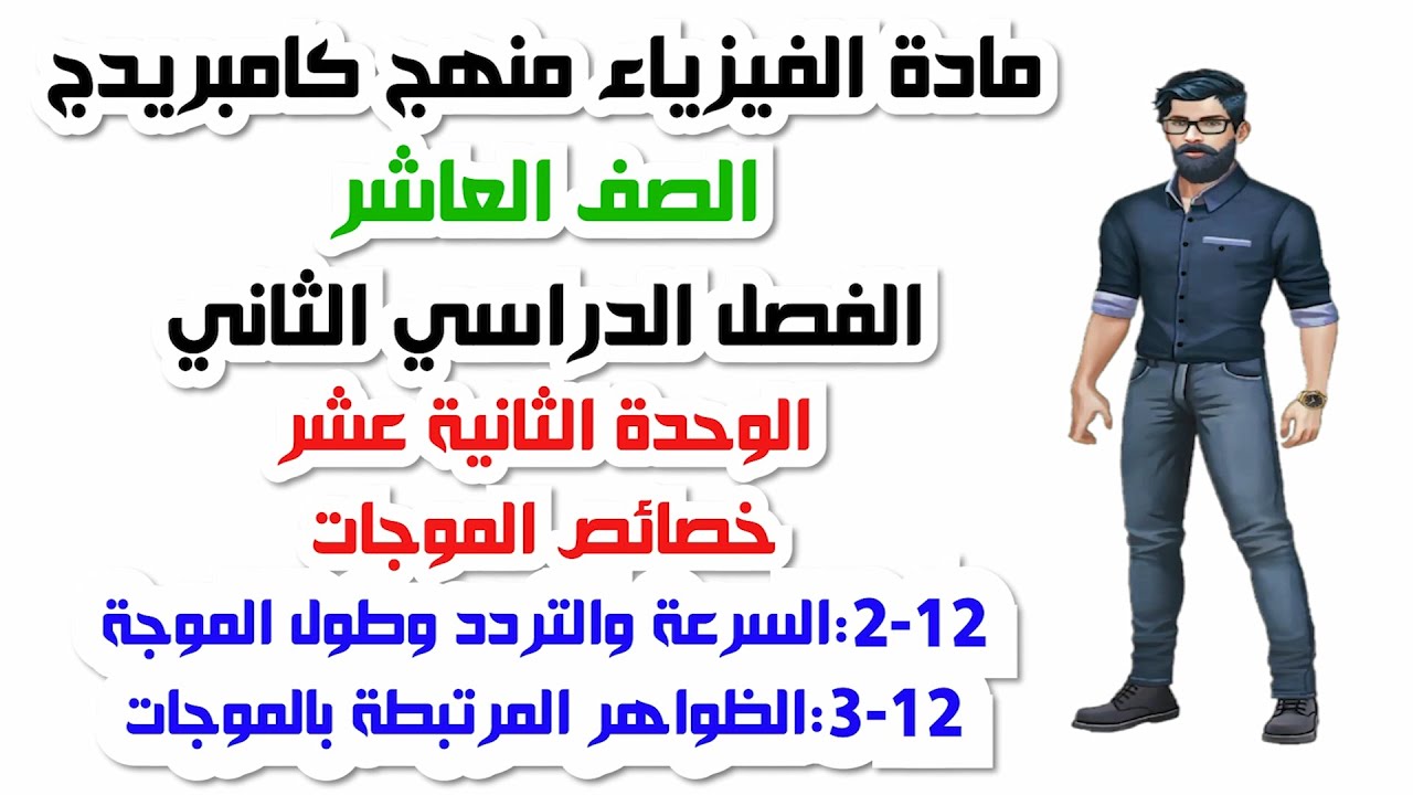 الصف العاشر، الفصل الثاني، الوحدة الثانية عشر: 12-2 + 12-3: السرعة والتردد + الظواهر المرتبطة