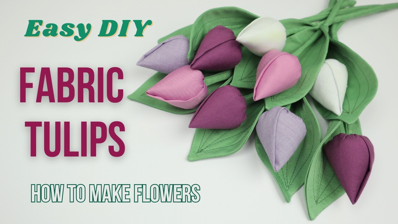How to make a flowers. Fabric tulips. Easy DIY