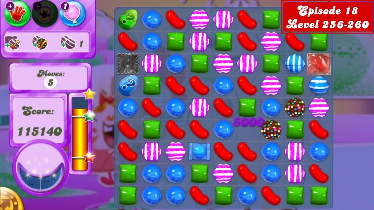 CANDY CRUSH SAGA - DREAMWORLD E18 LEVEL 256-260 FULL GAMEPLAY