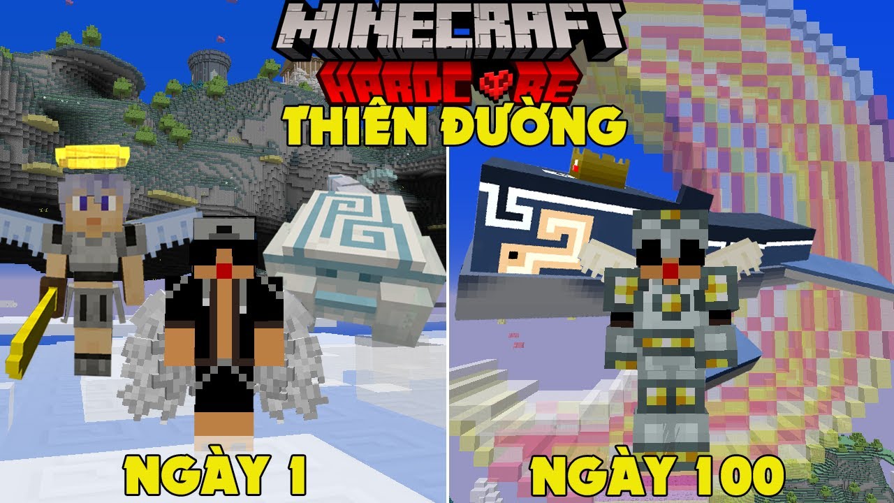 RAKYVN SINH TỒN 100 NGÀY TRÊN THIÊN ĐƯỜNG MINECRAFT SIÊU KHÓ !