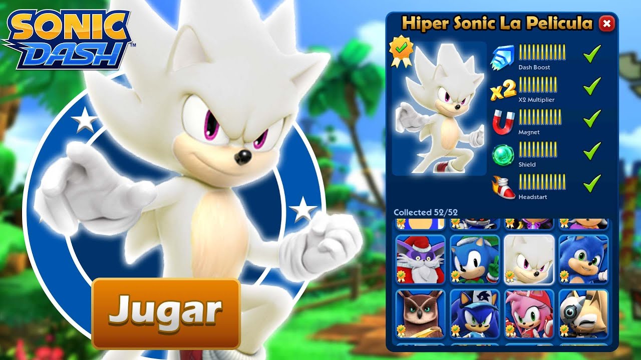 📲 Hyper Sonic La Pelicula En Sonic Dash ✨