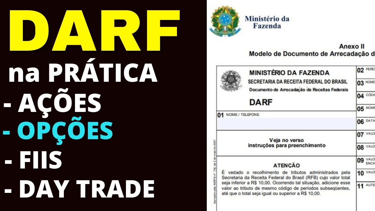 COMO EMITIR DARF NA PR&Aacute;TICA A&Ccedil;&Otilde;ES, OP&Ccedil;&Otilde;ES, FUNDOS IMOBILI&Aacute;RIOS E DAYTRADE