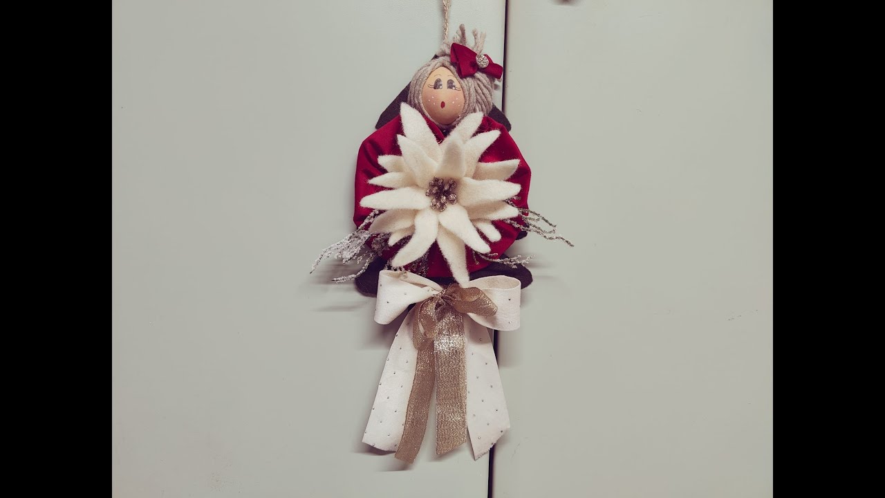 419🎀Folletta Natalizia sull'albero + cartamodello GRATIS
