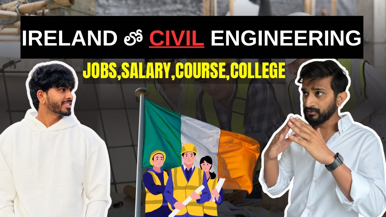 Civil Engineering Jobs in Ireland | Salary, Course & College Selection | Telugu Podcast with Dhanush