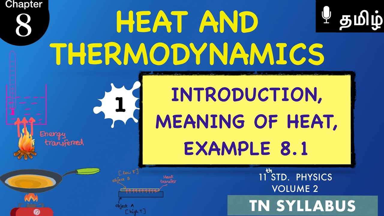 1. Introduction- Heat and Thermodynamics - Chapter 8- Volume 2- 11th Physics- TN syllabus