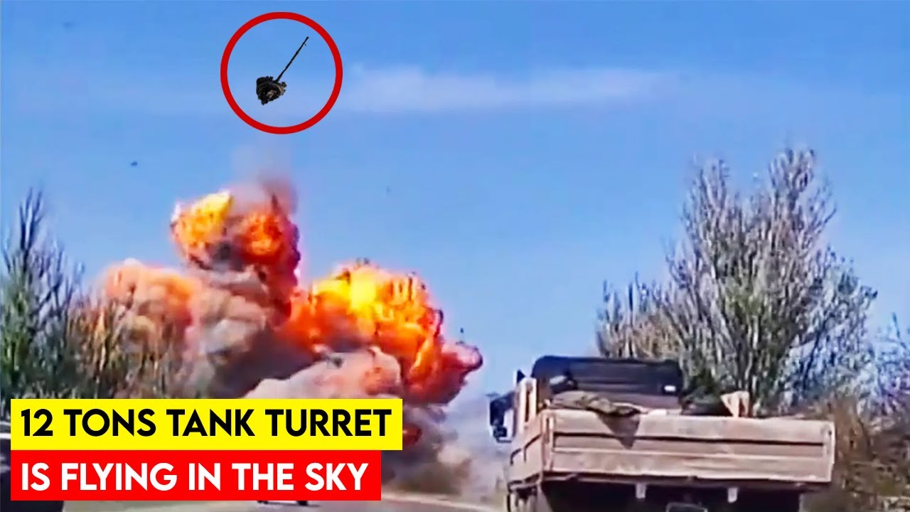 Why the Russian T-72 Tank Turret is Flying in the Sky?