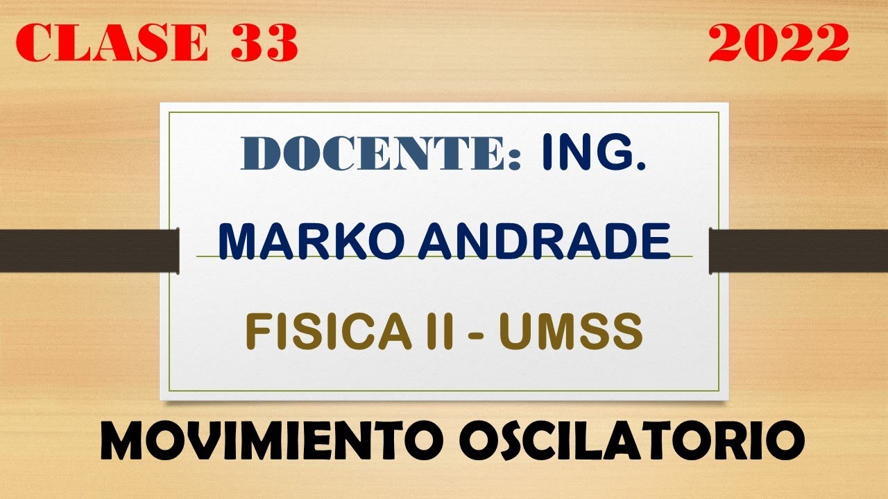 CLASE 33 FISICA II ING. MARKO ANDRADE