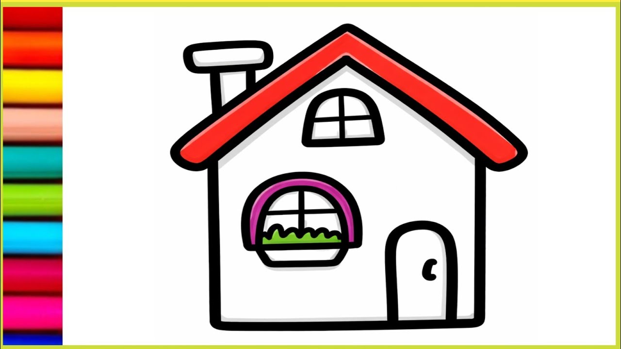 How to draw a house 🏠 Very Easy || Easy beautiful house drawing step by step