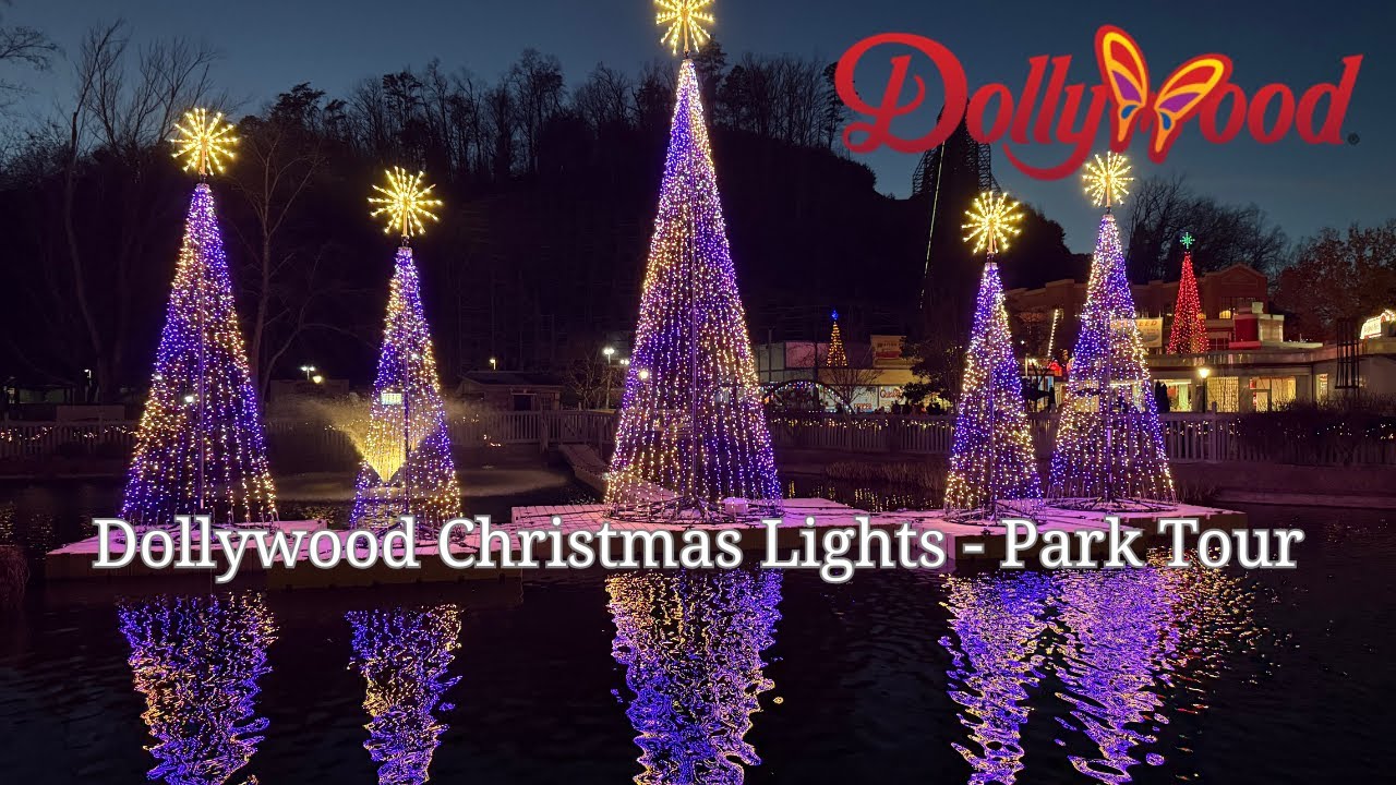 Dollywood Smoky Mountain Christmas Light - Park Tour