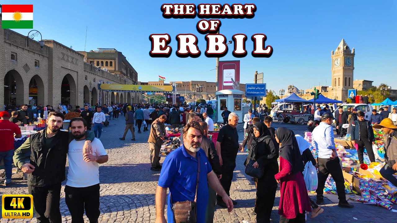 Erbil City Centre in Kurdistan, Iraq 🇹🇯 Walking Tour 2025