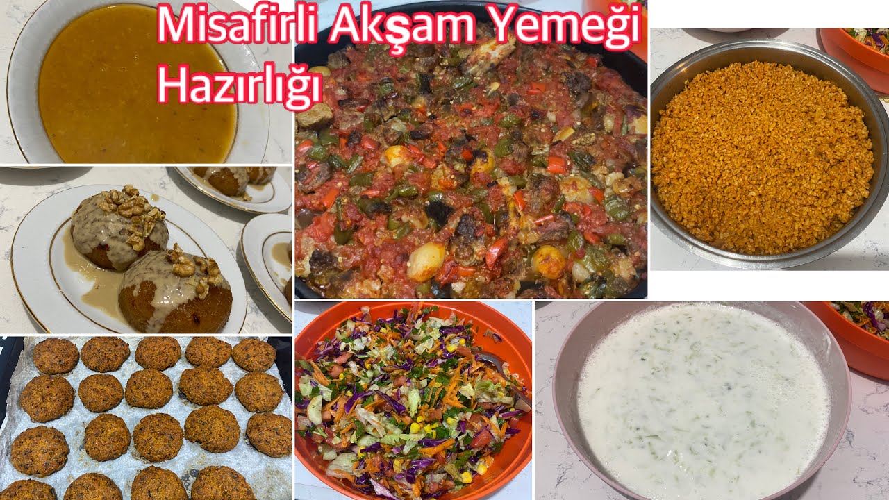 Annemden Misafirli Akşam Yemeği Hazırlığı 10 Kişilik 7 Çeşit🍽Çorbasından Tatlısına Bu Videoda 🥰