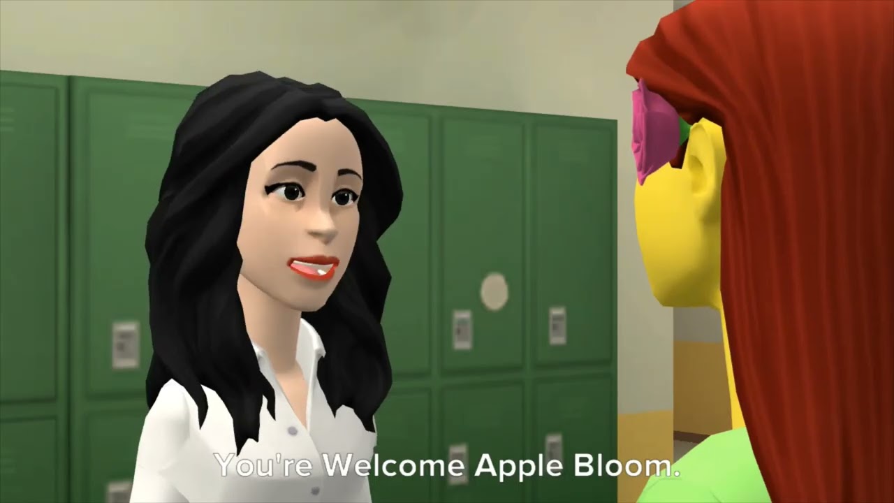 Dark Princess Shokora Throws Apple Bloom Into The Trash Can/Grounded