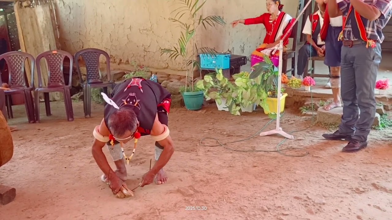 Act of making fire in ancient time/Apou apeh mainiu chami mahapbo # by Ch Jiangkubou on 31oct 2025.