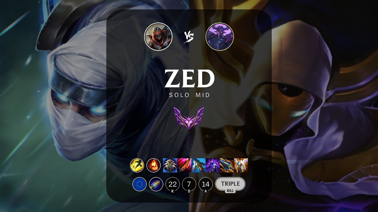 Zed Mid vs Kassadin - EUW Master Patch 14.8