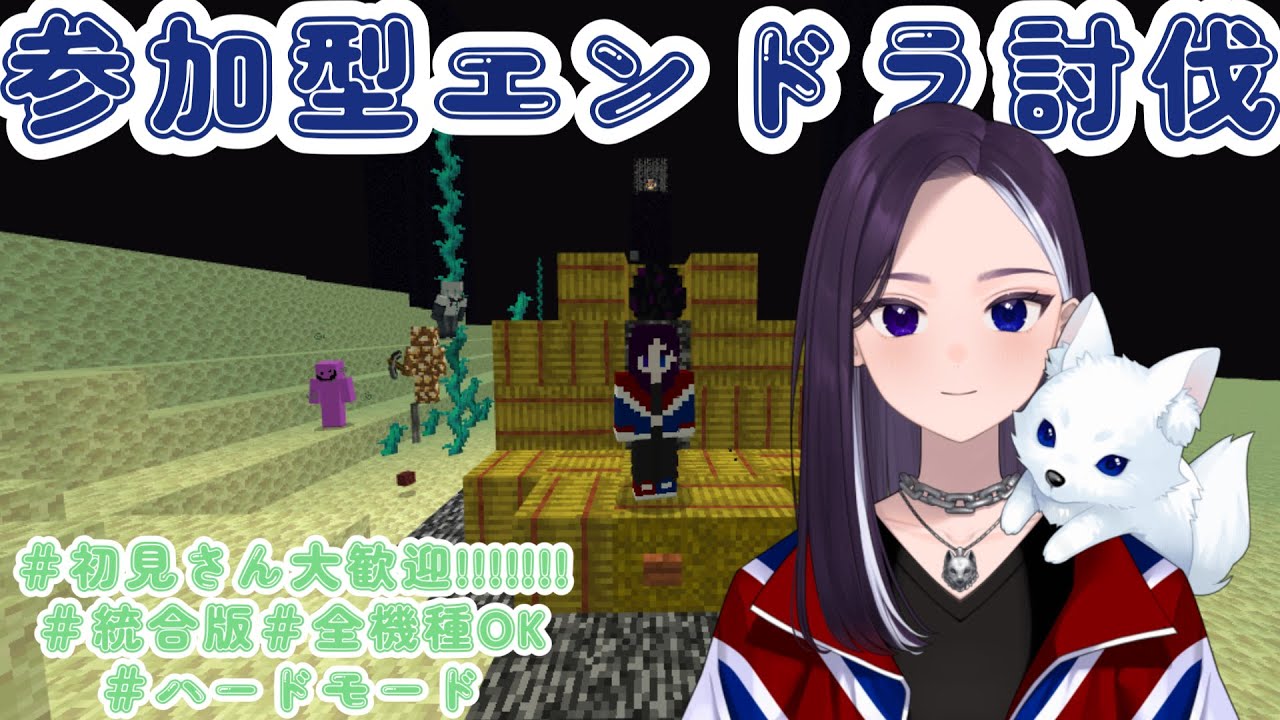 【参加型】マウスでかくて操作慣れないエンドラ討伐 #初見さん大歓迎  #マイクラ 【LiccaLin/#VTuber】