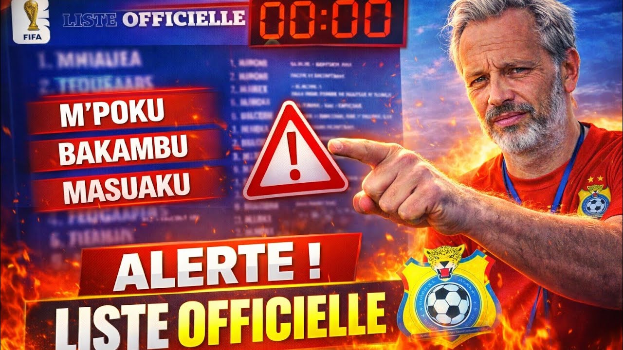 La liste des Léopards de la RDC pour le barrage décisif de la Coupe du Monde 2026 #sports #fifa 