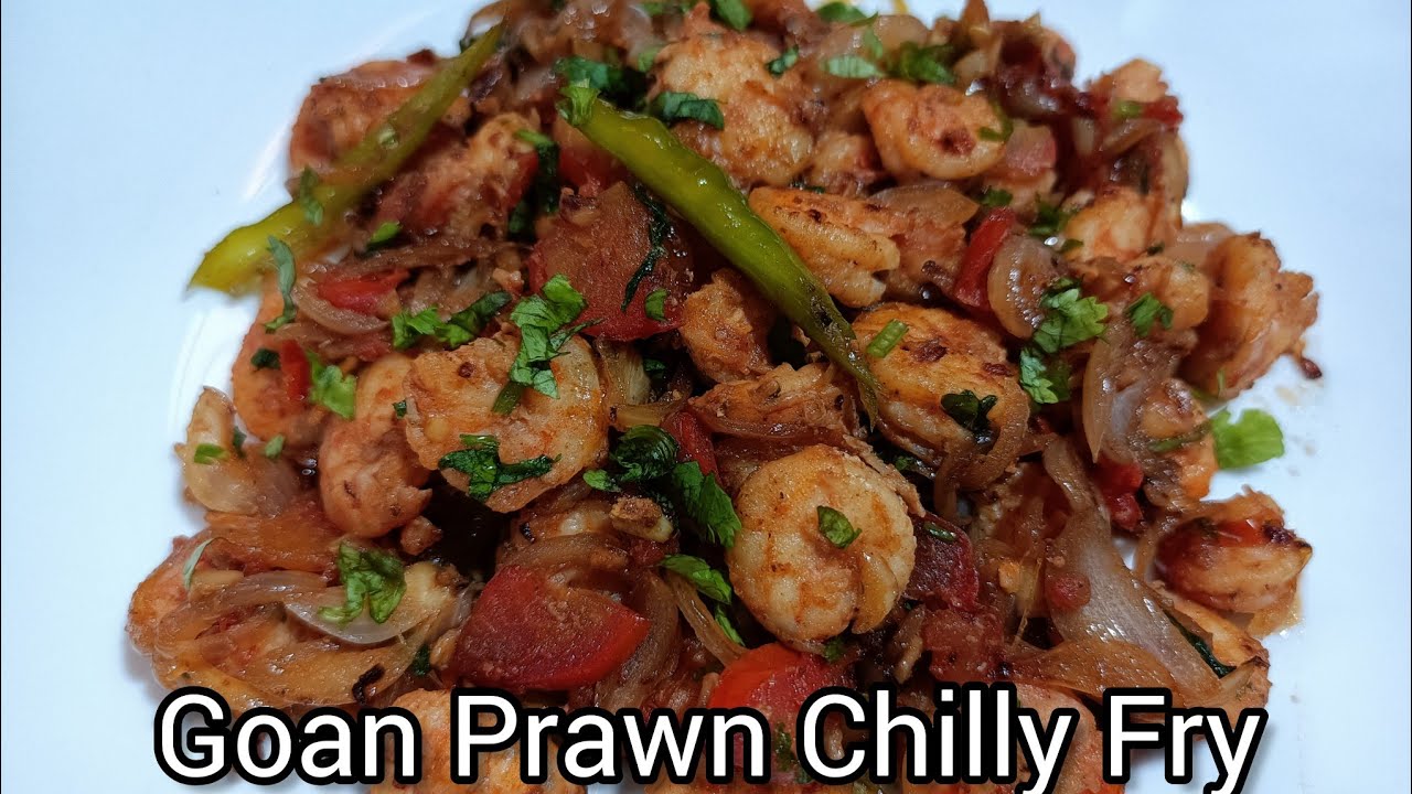 Goan Style Prawn Chilly Fry recipe | Easy Prawn recipe | how to make Prawn Chilly Fry |
