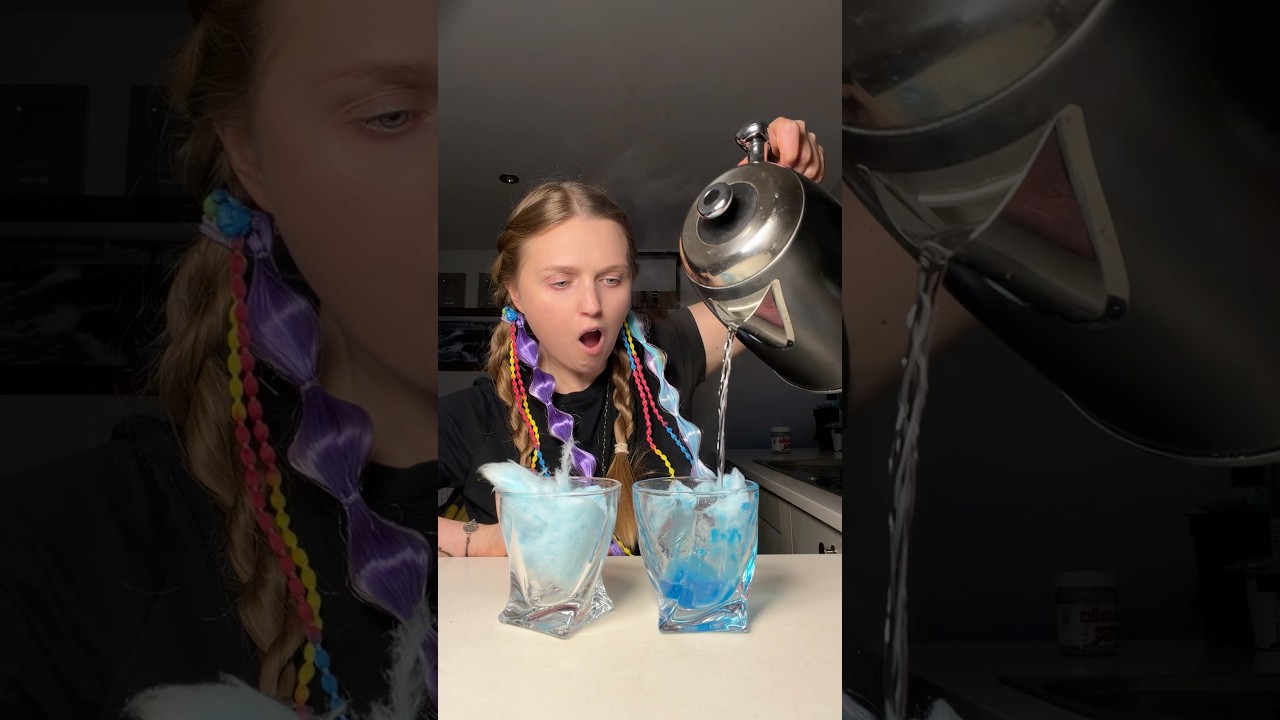 Cotton Candy Iced Coffee 🍭 🚦So Cute Neon 🩵 
