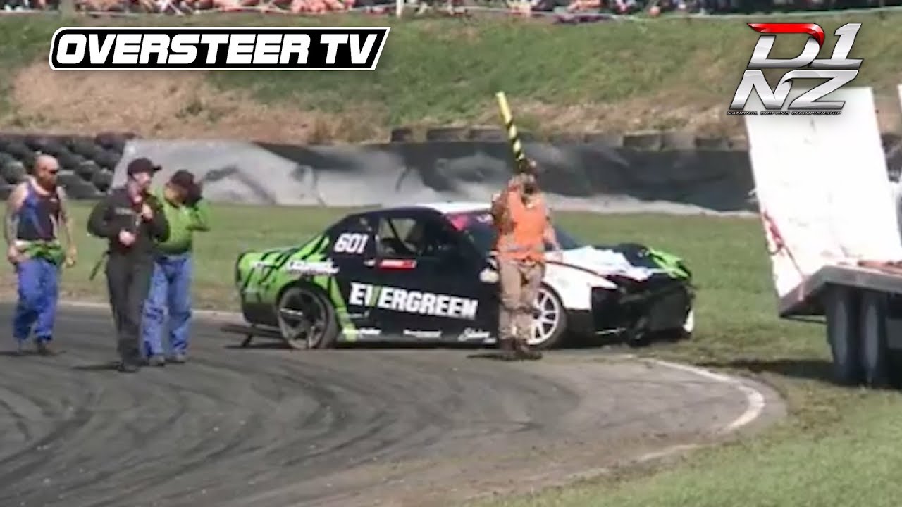 Callum Neeson Tyre Failure (Evergreen Tyres Nissan S13) - D1NZ R3 Timaru 2018