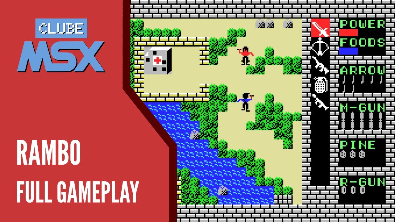Rambo (Pack-In-Video, 1985) MSX1 | Full Gameplay by Marco Lazzeri