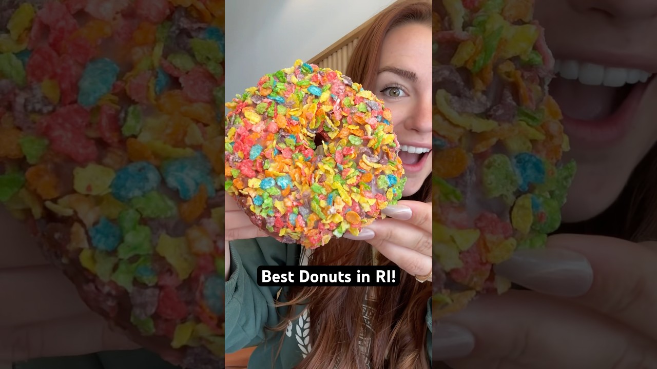 Everything I ate at the most famous donut shop in Rhode Island! #foodie #shorts #eating #donuts