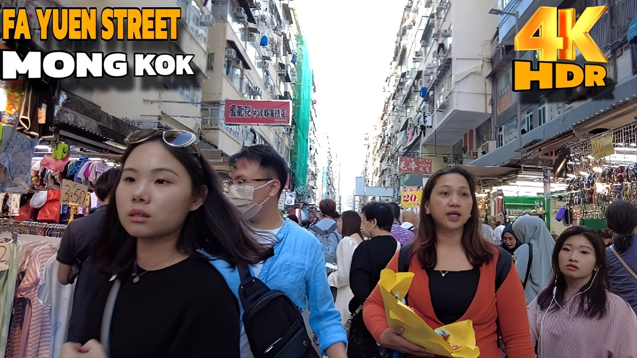 Hong Kong City | Fa Yuen Street Mongkok | Street Market Walk Tour | 4K HDR #hongkong #trending