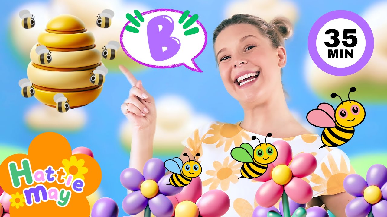 Preschool & Toddler Learning ⭐️ Hattie May ⭐️ Learn Letters, Shapes, Numbers, Colours & More