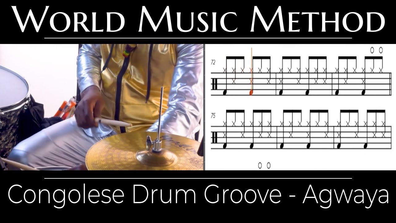 Congolese Tribal Drum Groove - Agwaya | African Drum Kit Lesson With Felix Ngindu