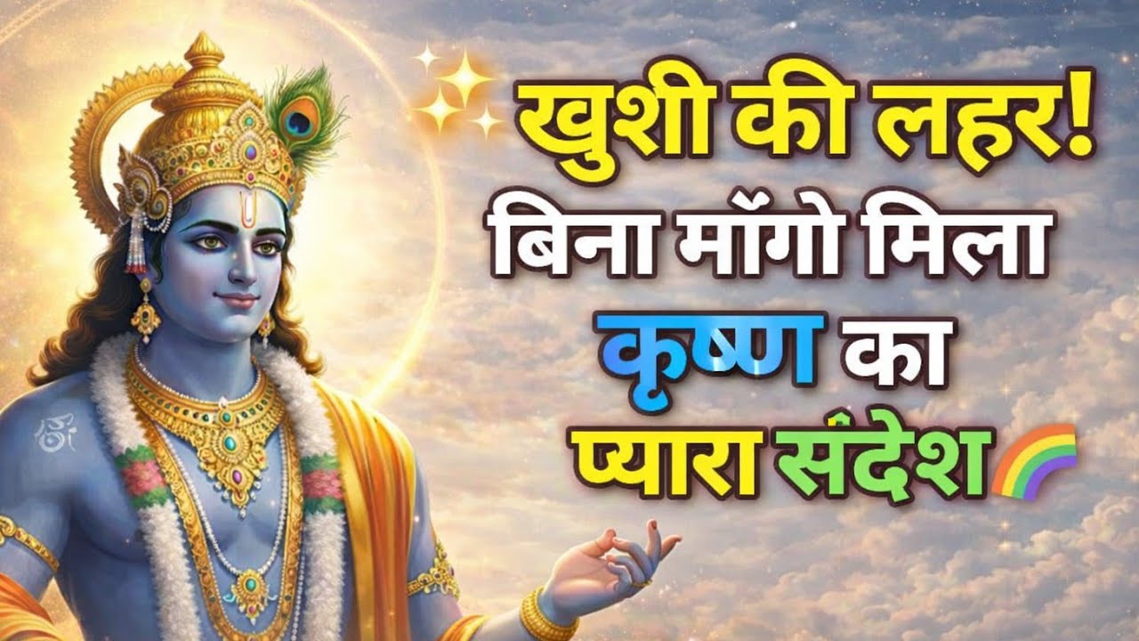 ✨ खुशी की लहर! बिना माँगे मिला कृष्ण का प्यारा संदेश 🌈 | Krishna eduvibes 