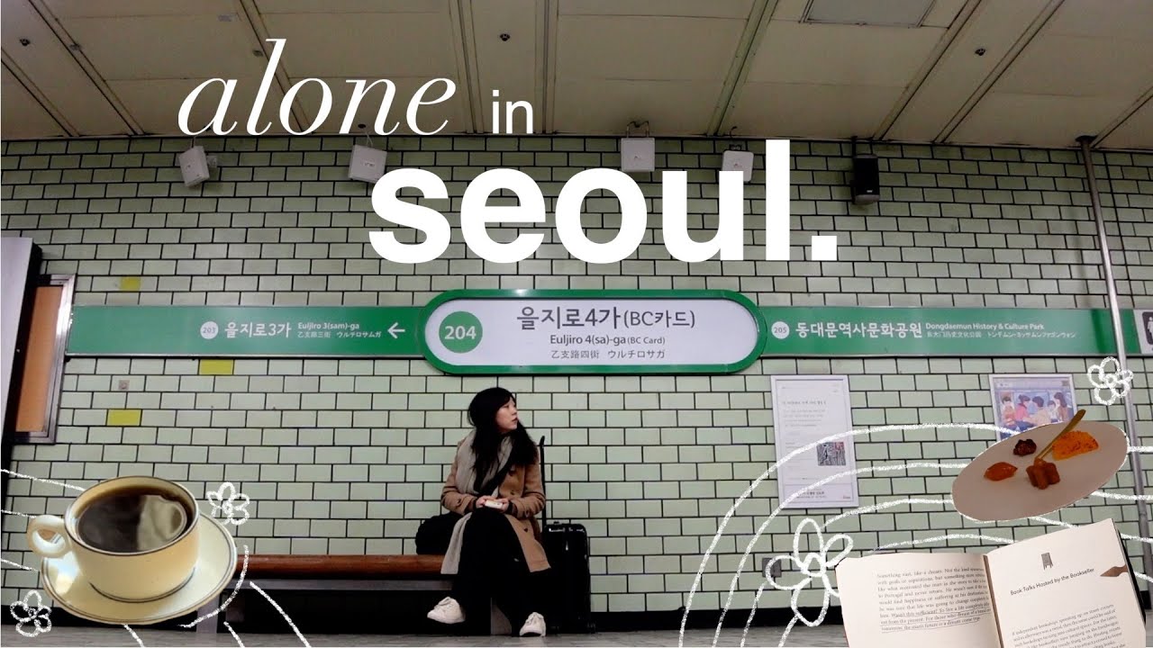 solo traveling in seoul 🇰🇷 mija seoul, cute cafes, korean convenience store!!