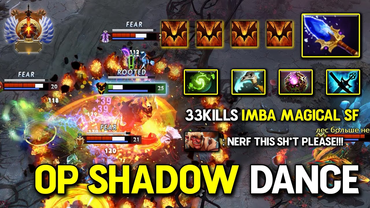 NEW 7.36C OP MID Shadow Fiend Aghs Scepter + Refresher Orb Build Beautiful 2x Shadow Dance Dota 2