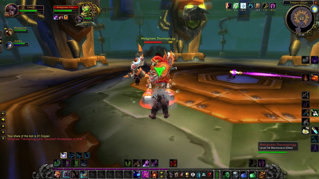 WoW Classic-Beating Mekgineer Thermaplugg, Gnomeregan final boss (with 3 people)