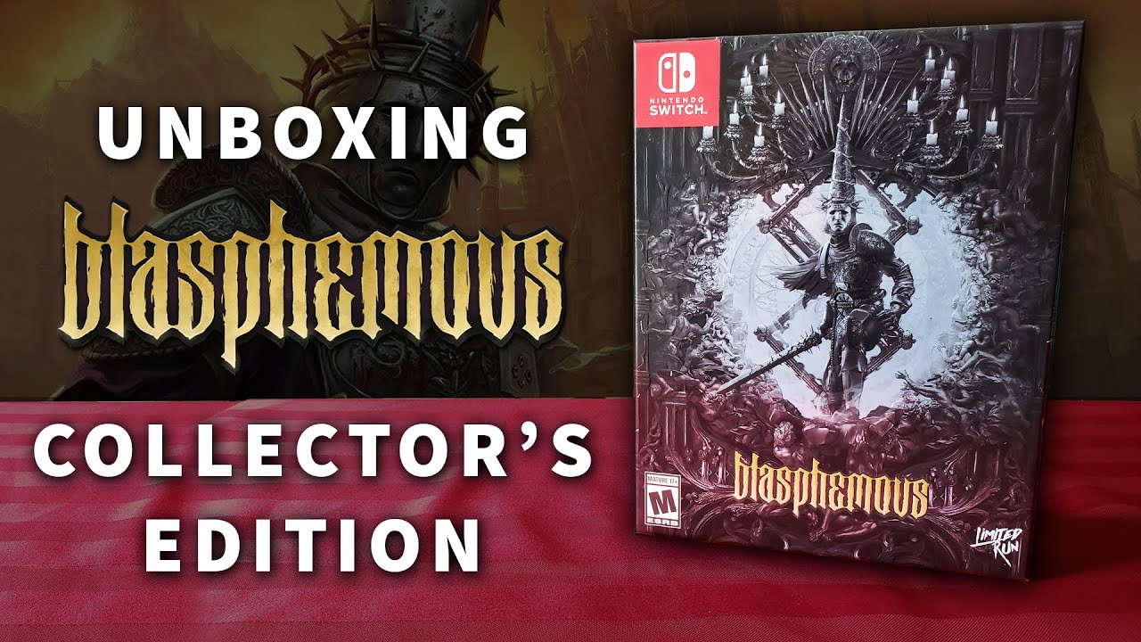 Unboxing BLASPHEMOUS Collector's Edition (Limited Run Games)